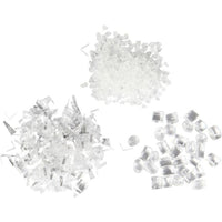 White Glitter Set of 3