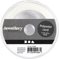 White Polyester Cord, 50 m