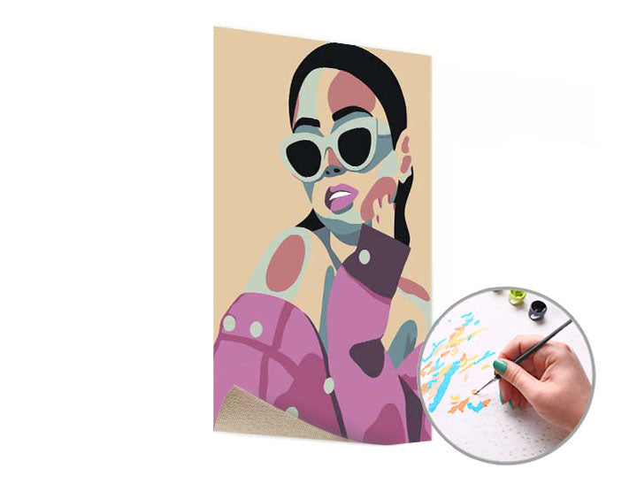 Woman's Position Paint by Numbers | Low Difficulty — image 3