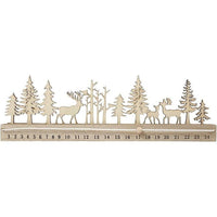 Wooden Advent Calendar for Counting Down, 40 cm