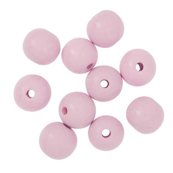 Wooden Beads 2.5 cm – Set of 10 | various colors — image 1