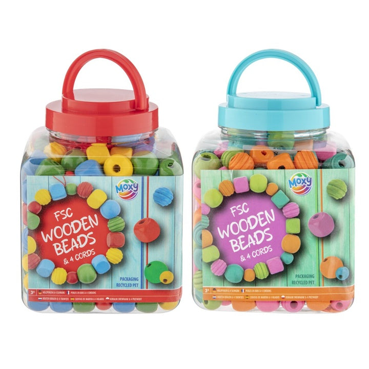 Wooden Beads in a Bucket, 375 Grams | various packs, image 3