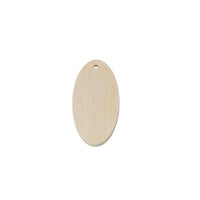 Wooden Blank for Jewelry Making, Oval, 6 cm
