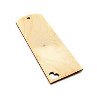 Wooden Bookmark with Heart - 15 x 5 cm