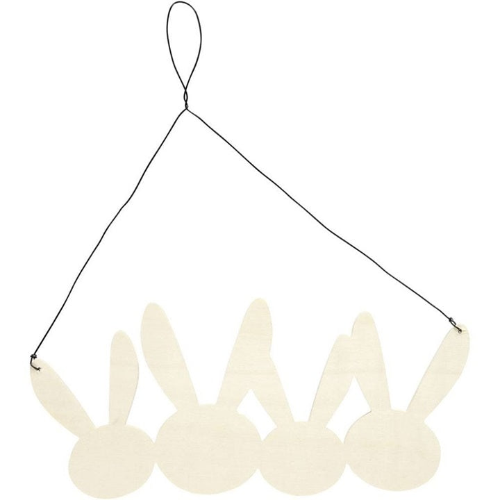 Wooden Bunny Cutout for Decorating