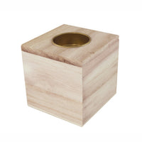 Wooden Candle Holder - Cube