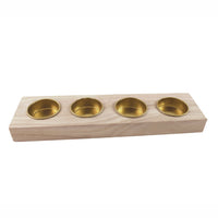 Wooden Candle Holder, Rectangular