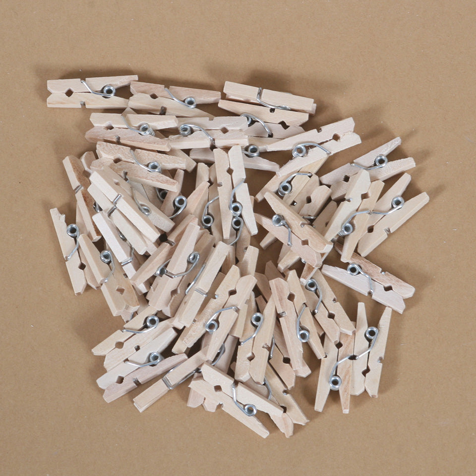 Wooden Clothespins, 20 pcs