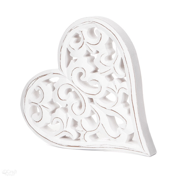 Wooden Heart Decoration 16 x 17 cm