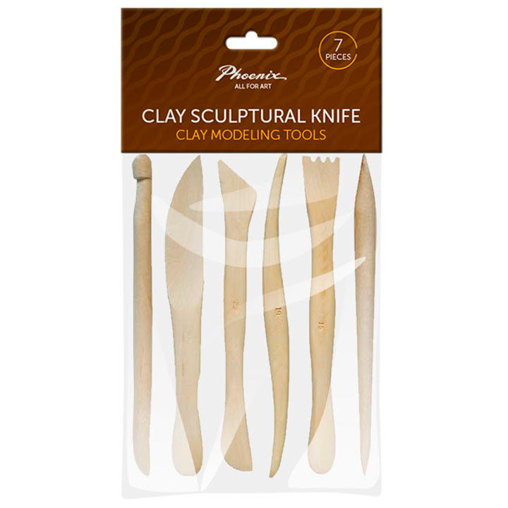 Wooden Modeling Tools Set of 6