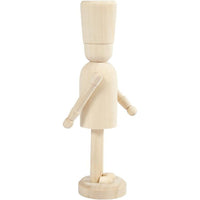 Wooden Nutcracker Figure for Decorating, 18 cm