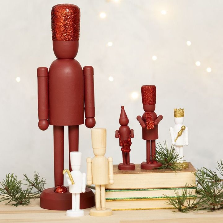 Wooden Nutcracker Figure for Decorating, 18 cm