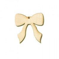 Wooden Ornament Bow - 10 cm