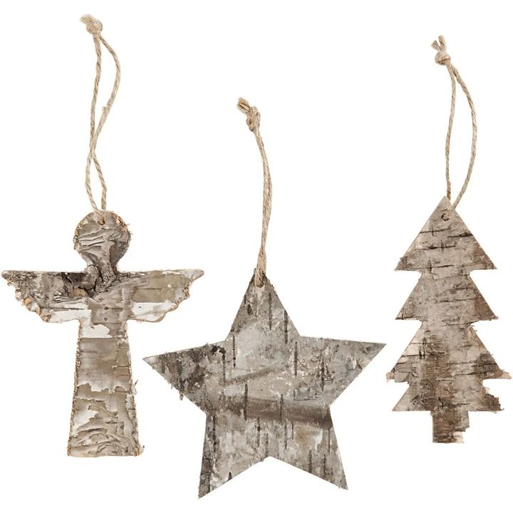 Wooden Ornaments with String