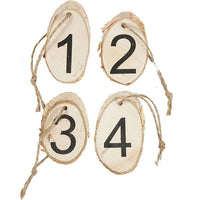 Wooden Oval Slices with String