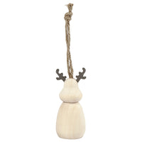 Wooden Reindeer Figurine