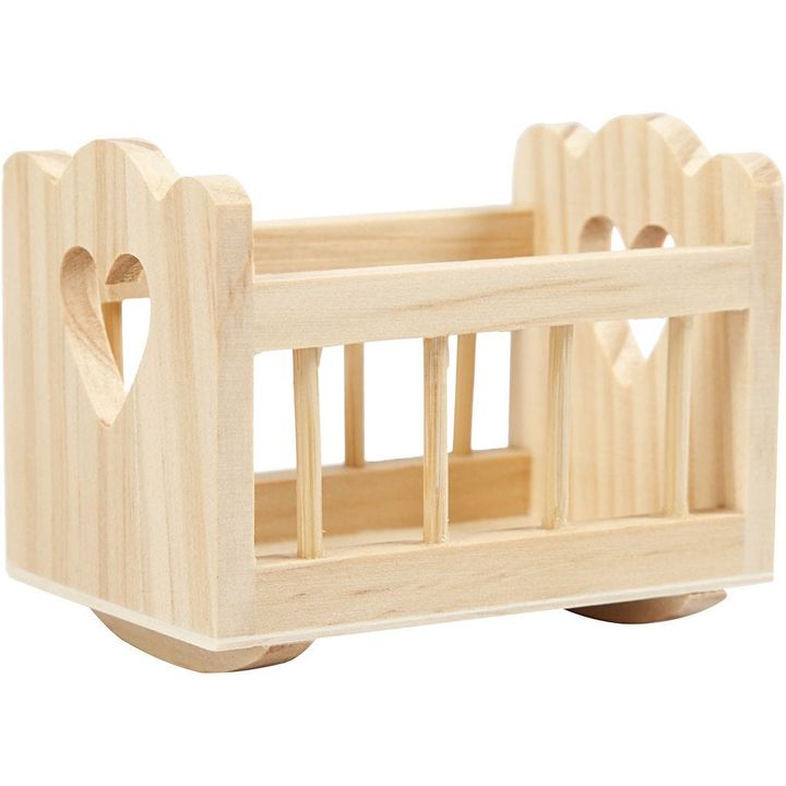 Wooden Rocking Cradle 8 x 5.5 cm
