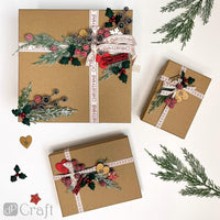 Wooden Self-Adhesive Hearts, White, Red, Gold, Set of 16