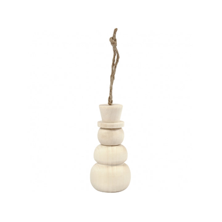 Wooden Snowman - Christmas Ornament