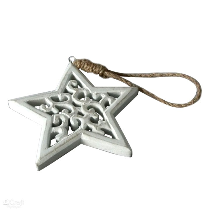 Wooden Star Decoration, 11.5 cm
