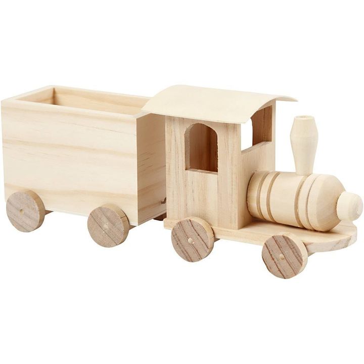 Wooden Train for Decorating, 22 cm