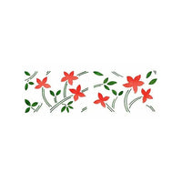 XL Leaves and Flowers Stencil 22x67 cm