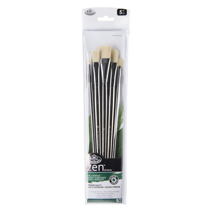 Zen 33 Brush Set for Acrylic and Oil Paints, Set of 5 — Image 3