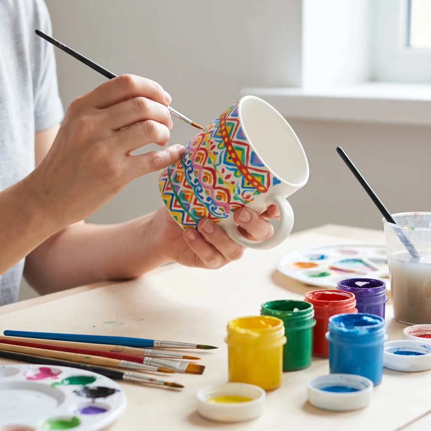 Decorating ceramics with ARTMIE Cacadu paint