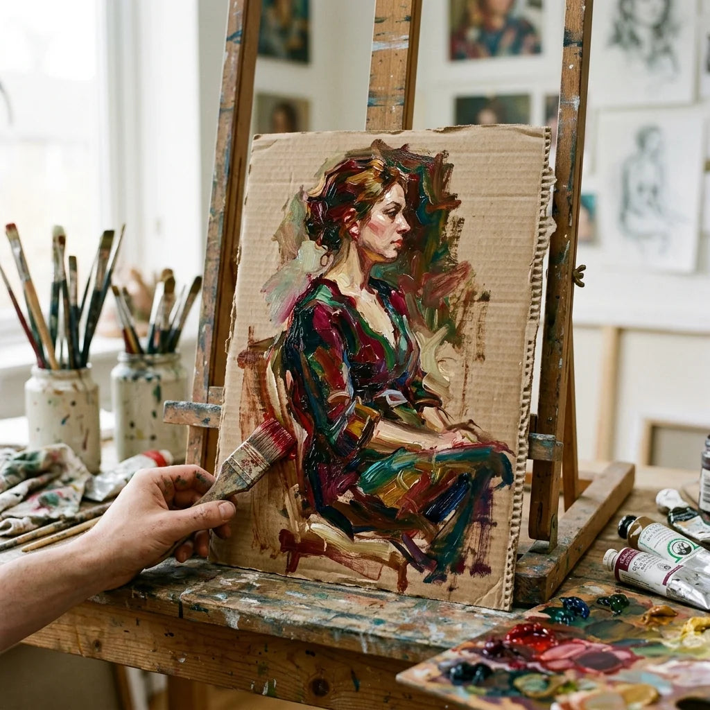 Oil Study on Painting Cardboard