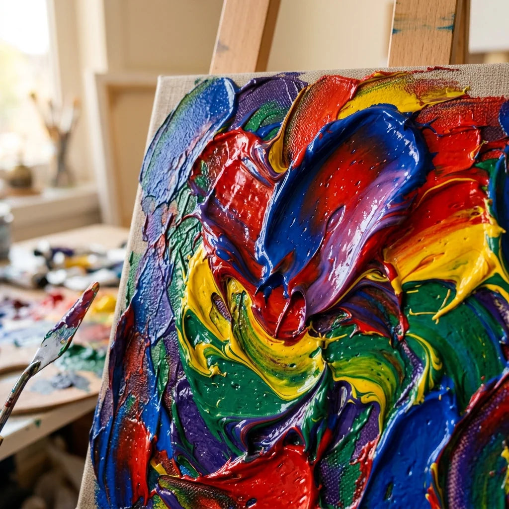 Thick Impasto Textures Painted with El Greco Acrylics