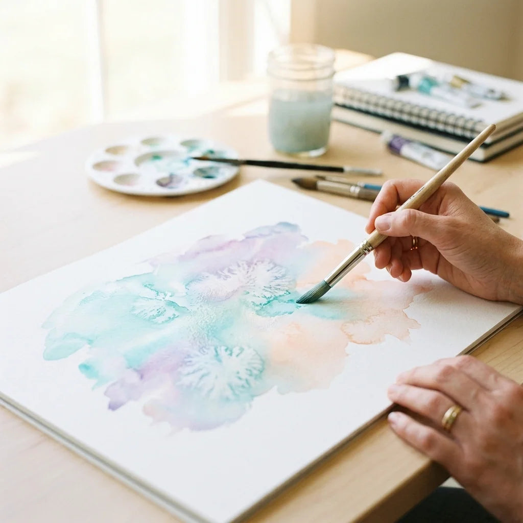Watercolor wash technique