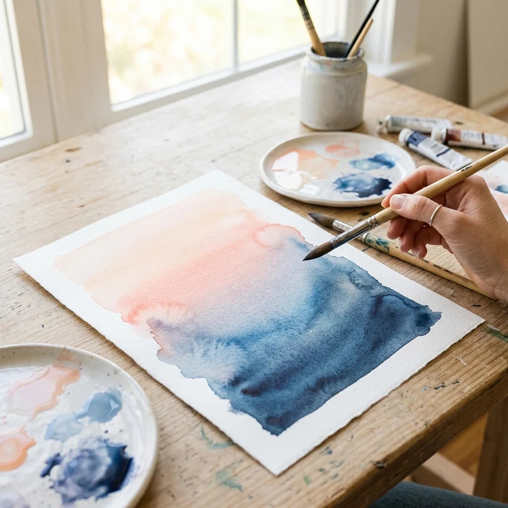 Tonal transitions in watercolor