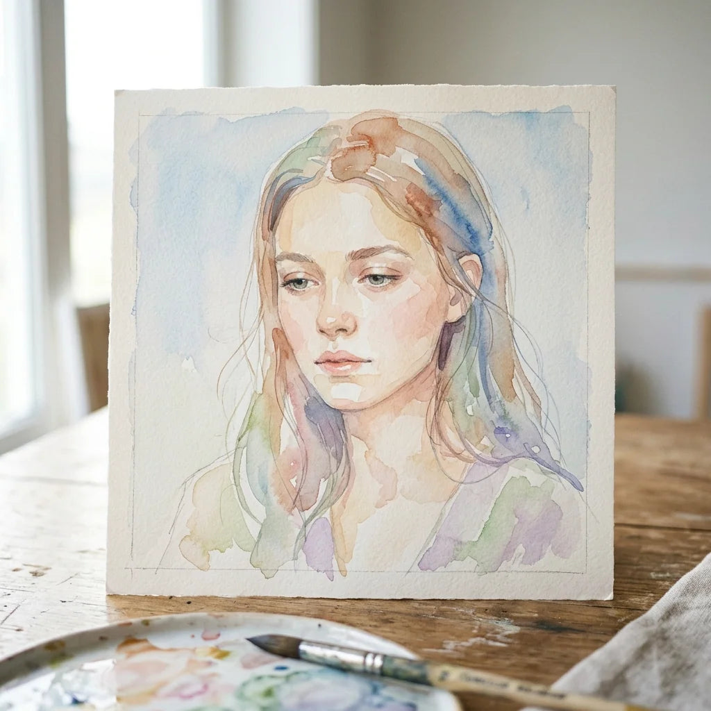 Watercolor illustration on paper