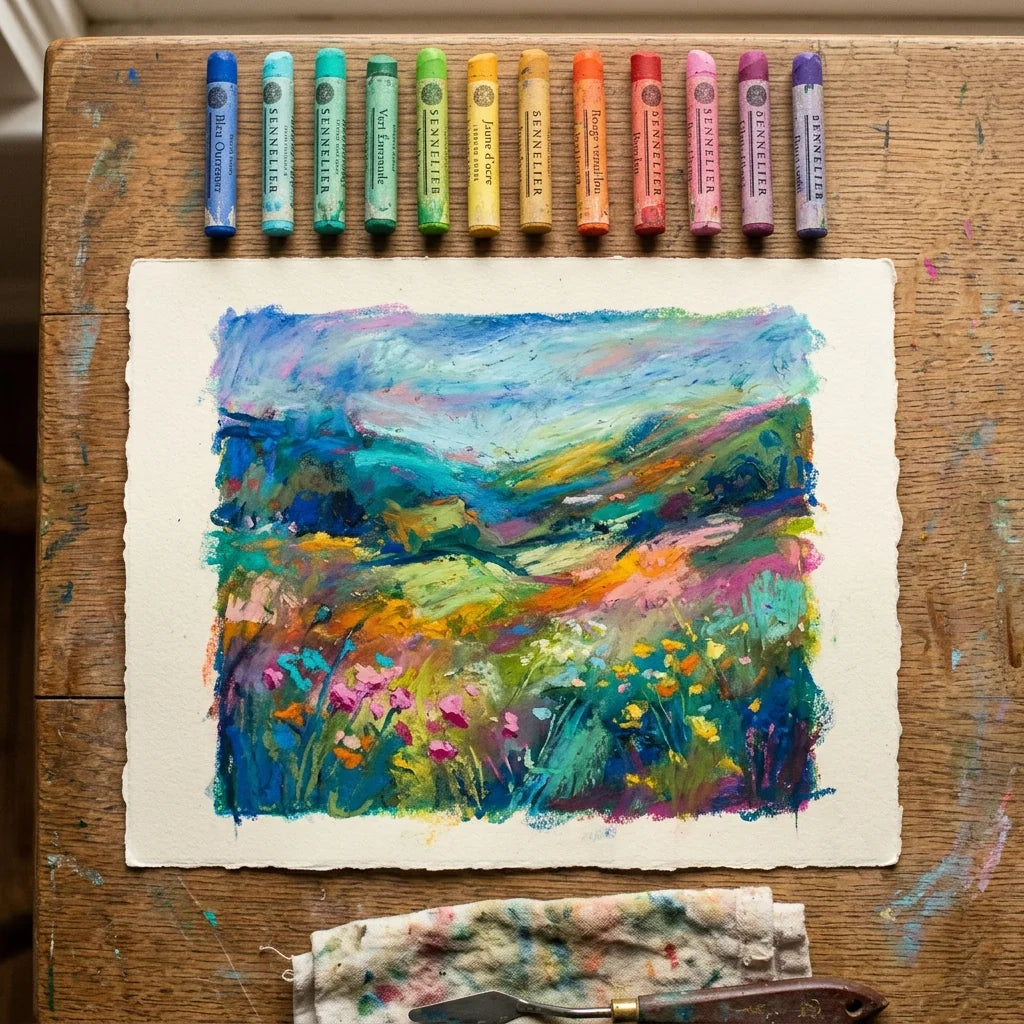 Oil pastel drawing