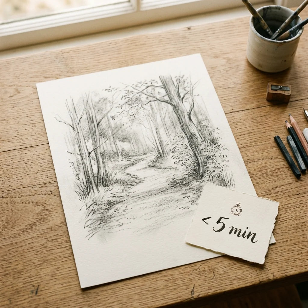 The drawing dries flat in less than 5 minutes