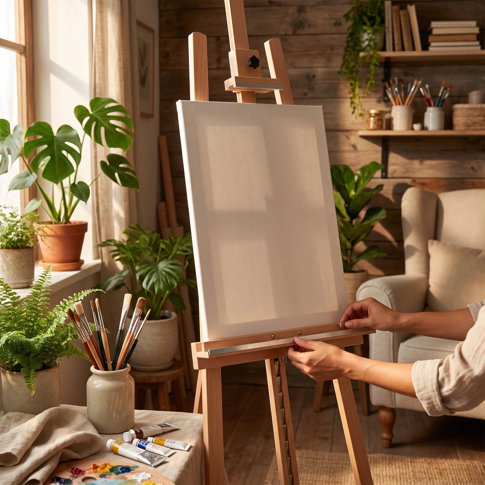 MY HOME Studio Easel in an artist’s home studio